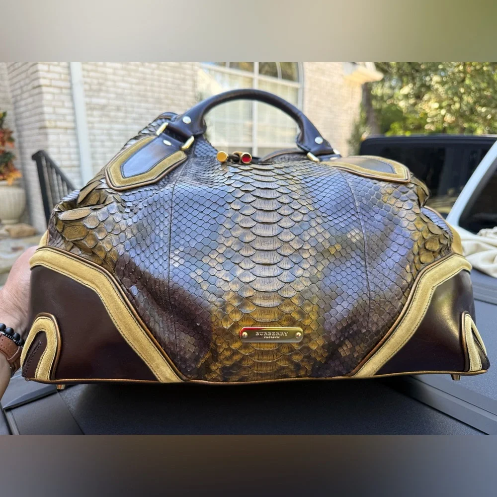 The Burberry Python Pattern Crossbody - Picture 2 of 9